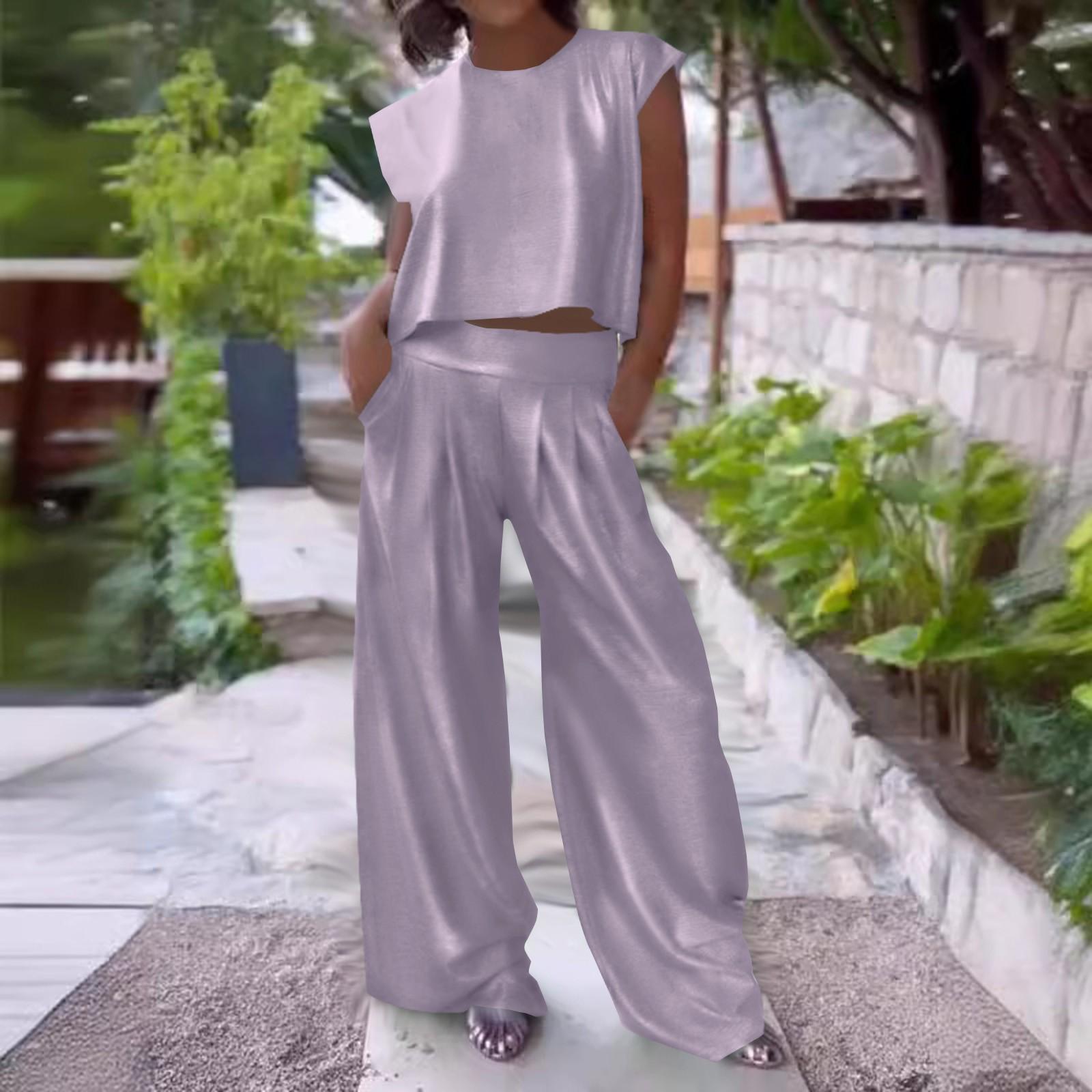 Женская мода, повседневный гладкий жилет, широкие брюки, два комплекта (2 куска) S светло-фиолетовый
Женская мода, повседневный гладкий жилет, широкие брюки, два комплекта (2 куска) S светло-фиолетовый