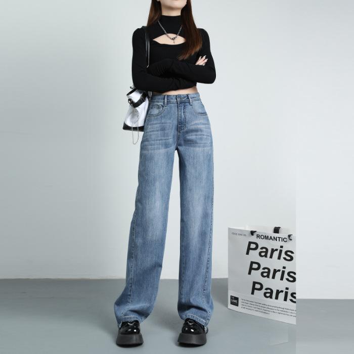 Новые широкие брюки с высокой талией для весны и лета, джинсы для женщин, свободные облегающие и высокие брюки 2XL
Новые широкие брюки с высокой талией для весны и лета, джинсы для женщин, свободные облегающие и высокие брюки 2XL