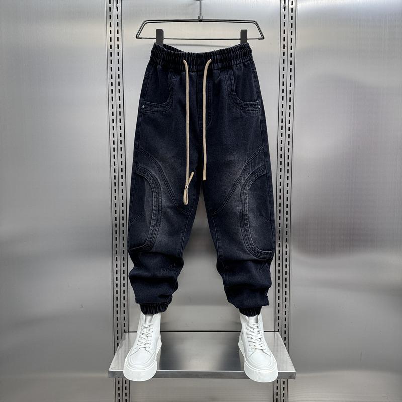 2025 Men s Blue Denim Patchwork Jogger Pants - Elastic Waist Tapered Harem Style for Spring & Autumn L чорний
2025 Men s Blue Denim Patchwork Jogger Pants - Elastic Waist Tapered Harem Style for Spring & Autumn L чорний