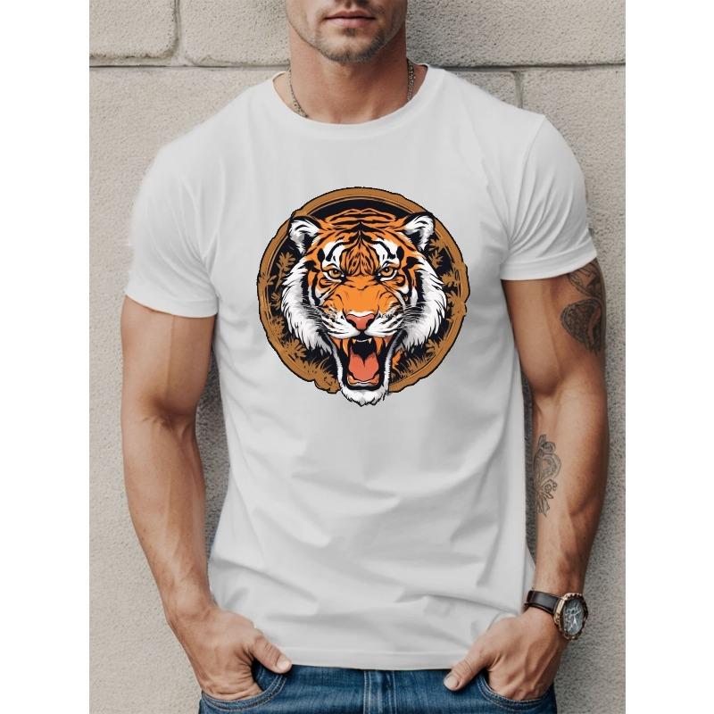 European sizes Tiger Men s Short Sleeve T-shirt Summer T-shirt Top S белый
European sizes Tiger Men s Short Sleeve T-shirt Summer T-shirt Top S белый