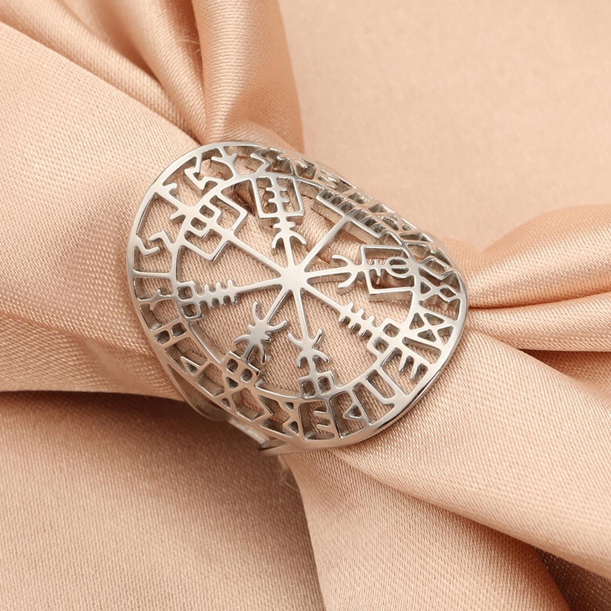 LIKGREAT Viking Runes Ring Vegvisir Symbol Stainless Steel Rings Compass Norse Rune Jewelry Gladiator Pagan Asatru Heathen Gift resizable
LIKGREAT Viking Runes Ring Vegvisir Symbol Stainless Steel Rings Compass Norse Rune Jewelry Gladiator Pagan Asatru Heathen Gift resizable