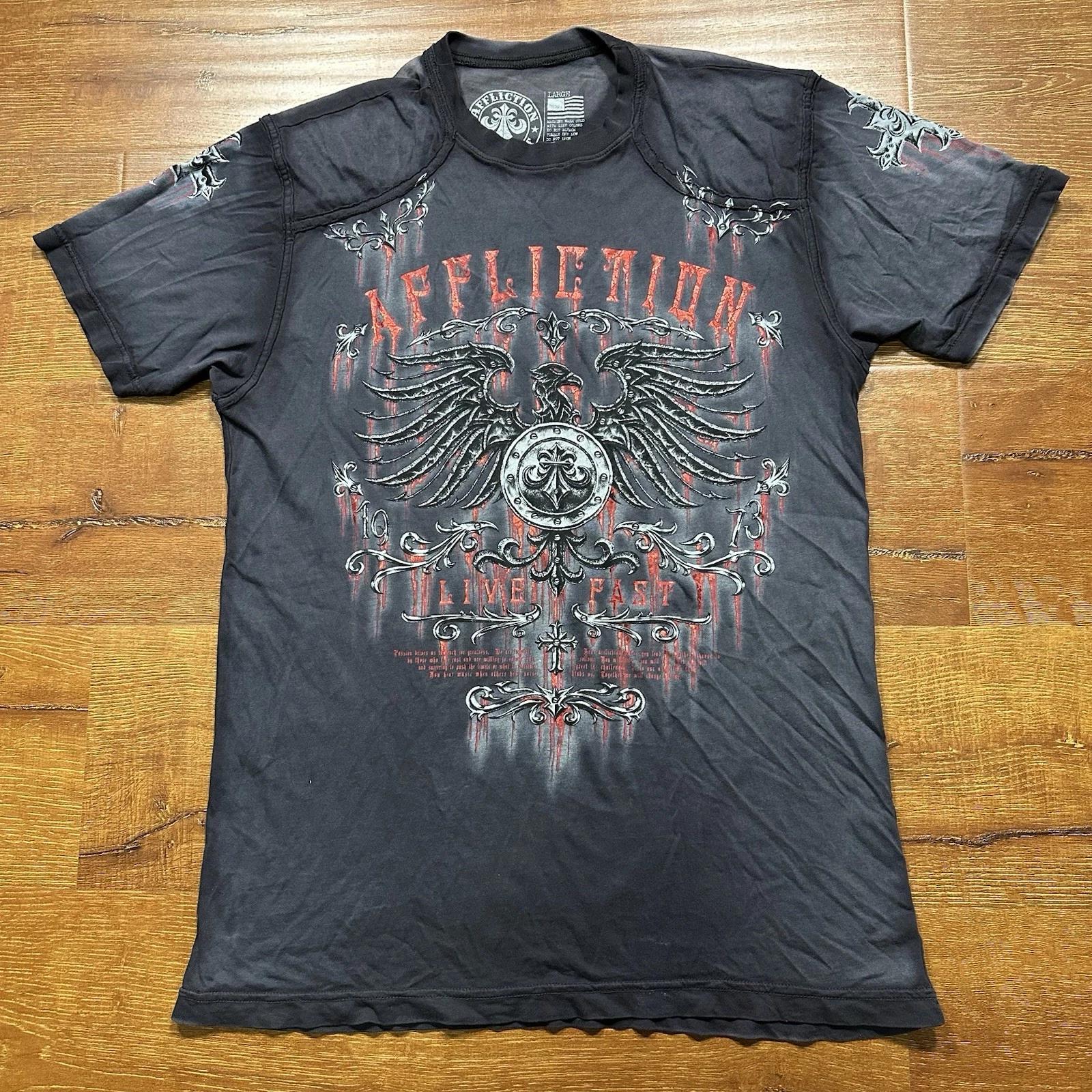 Мужская футболка Affliction M Черная с кислотной стиркой Live Fast Punk Alt Grunge Biker Rock XL
Мужская футболка Affliction M Черная с кислотной стиркой Live Fast Punk Alt Grunge Biker Rock XL