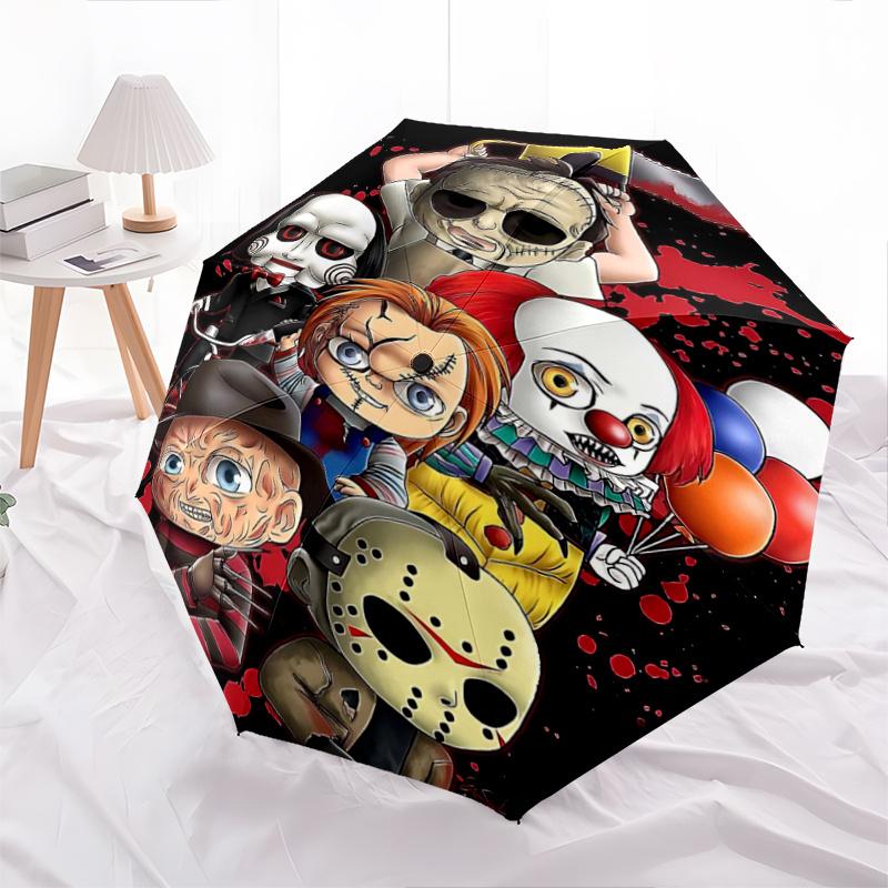 1pc Horror Icons Cartoon Umbrella, Portable 3-Fold Compact Umbrella, Suitable for Camping, Hiking and Travel, Ideal Easter Birthday Gift for Fami
1pc Horror Icons Cartoon Umbrella, Portable 3-Fold Compact Umbrella, Suitable for Camping, Hiking and Travel, Ideal Easter Birthday Gift for Fami