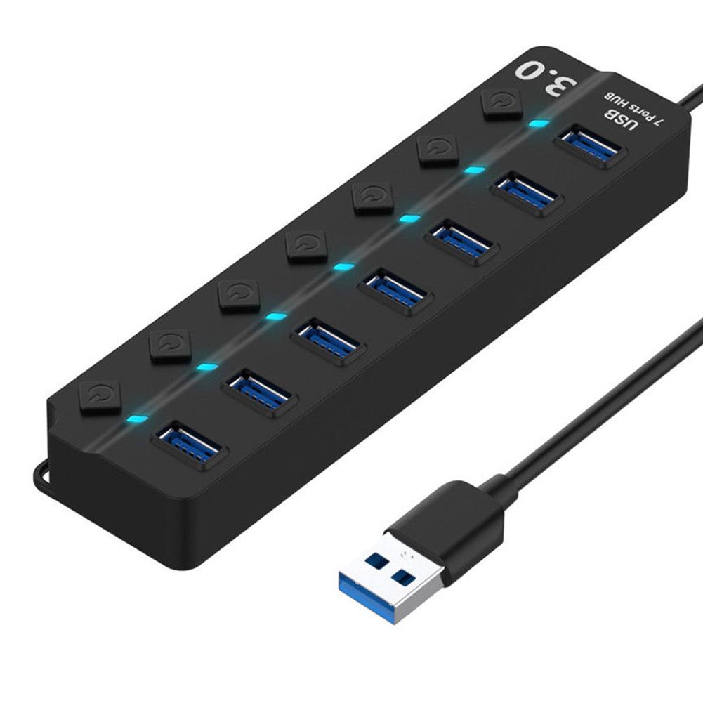 Powered USB 3.0 Hub USB Data Hub Splitter with Individual Switches for Laptop PC
Powered USB 3.0 Hub USB Data Hub Splitter with Individual Switches for Laptop PC