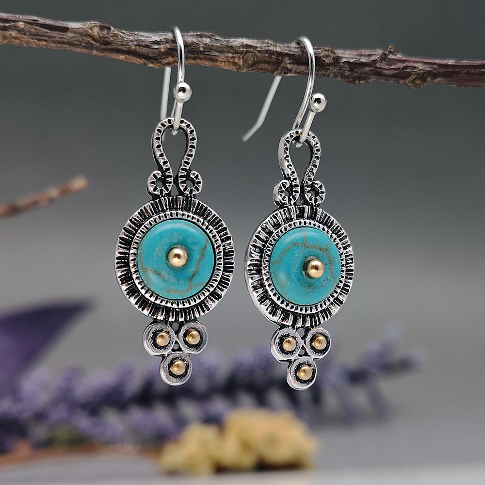 Винтажные серьги в этническом стиле, серьги-крючки с неправильной геометрической формой, серьги с бирюзой
Винтажные серьги в этническом стиле, серьги-крючки с неправильной геометрической формой, серьги с бирюзой