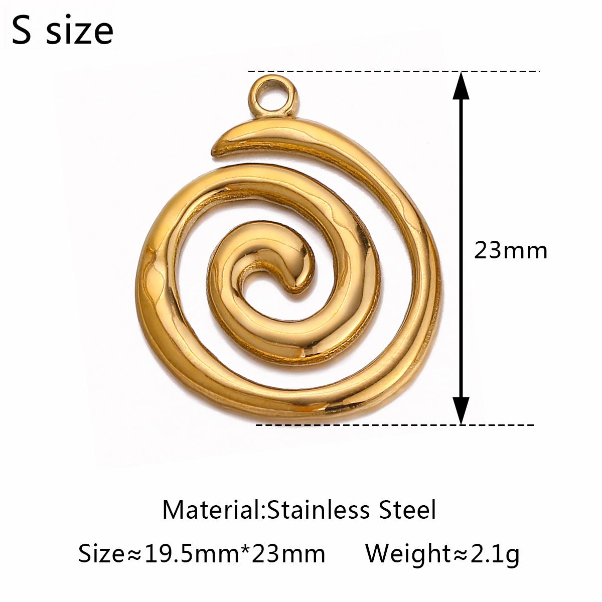 3Pcs/Lot Stainless Steel Swirl Charms for Jewelry Making Supplies Spiral Wave Vortex Pendant DIY Necklace Earrings Accessories
3Pcs/Lot Stainless Steel Swirl Charms for Jewelry Making Supplies Spiral Wave Vortex Pendant DIY Necklace Earrings Accessories