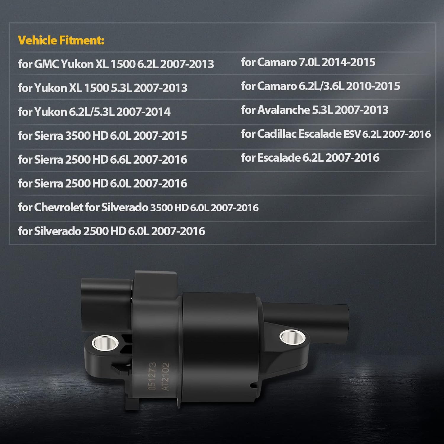 OCPTY Ignition Coil Compatible for Cadillac Escalade EXT 6.2L, for GMC Yukon 6.0L 4-Pins #UF414 Automotive Replacement Ignition Coil
OCPTY Ignition Coil Compatible for Cadillac Escalade EXT 6.2L, for GMC Yukon 6.0L 4-Pins #UF414 Automotive Replacement Ignition Coil