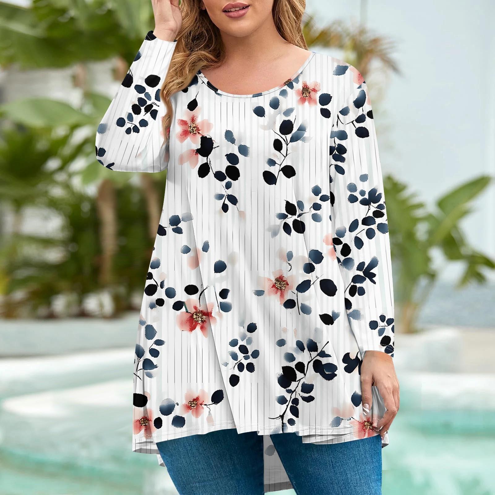 Женская мода большого размера с круглым вырезом и длинным рукавом, повседневный свободный пуловер с принтом XXXXXL белый
Женская мода большого размера с круглым вырезом и длинным рукавом, повседневный свободный пуловер с принтом XXXXXL белый