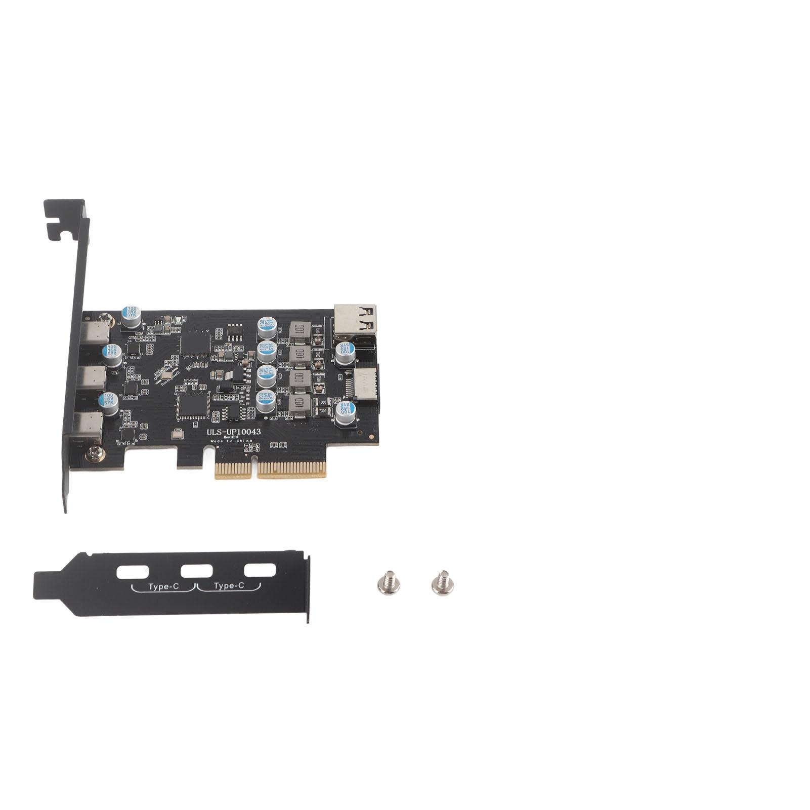 PCIe to Type C Expansion Card USB3.2 20Gbps Dual Chip 19Pin Connector PCIe Controller Card for Win
PCIe to Type C Expansion Card USB3.2 20Gbps Dual Chip 19Pin Connector PCIe Controller Card for Win