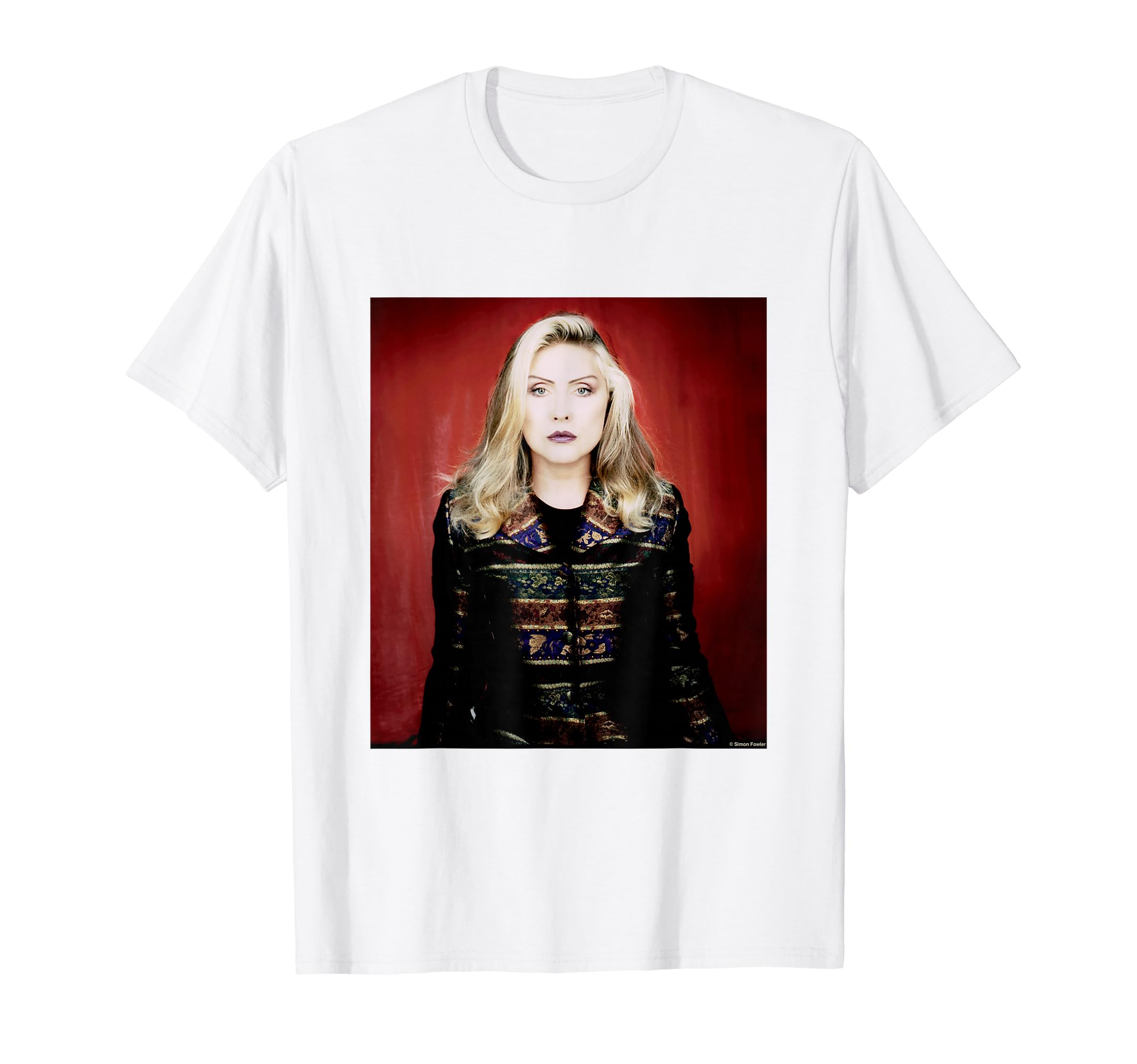 Debbie Harry of Blondie, 1999, photograph by Simon Fowler, T-shirt.
Debbie Harry of Blondie, 1999, photograph by Simon Fowler, T-shirt.