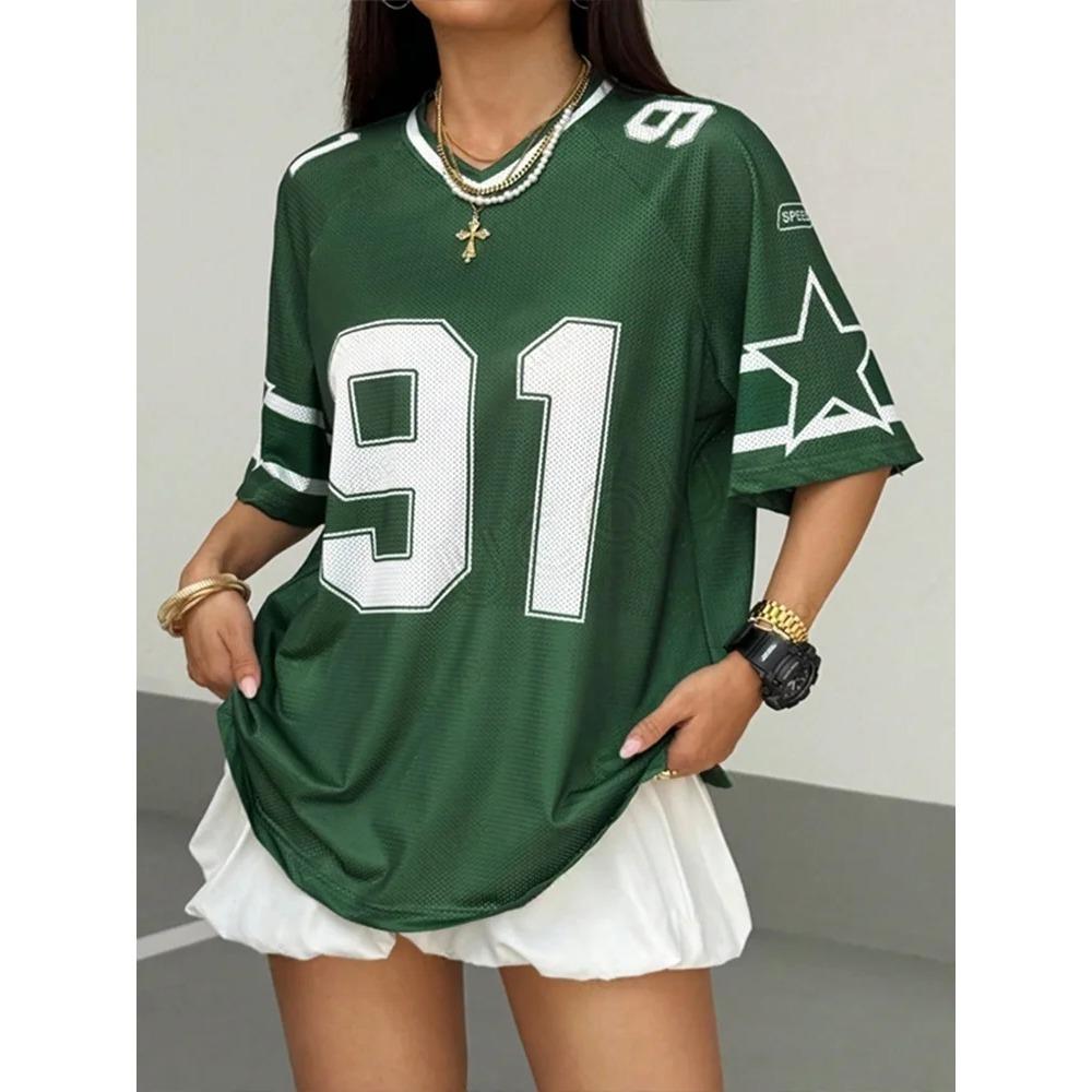 2026 Trendy New Speed 91 Print T-Shirt For Women V-Neck Patchwork Short Sleeve Y2K Loose Oversized Sports Outdoor Jersey Tops 6XL
2026 Trendy New Speed 91 Print T-Shirt For Women V-Neck Patchwork Short Sleeve Y2K Loose Oversized Sports Outdoor Jersey Tops 6XL