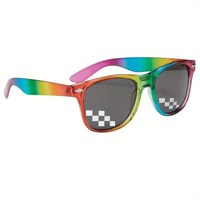 Mosaic Rainbow Fashion Glasses Shade Camera Decorative Glasses for Men And Women Sports Party Vacation Travel Driving Photo Prop
Mosaic Rainbow Fashion Glasses Shade Camera Decorative Glasses for Men And Women Sports Party Vacation Travel Driving Photo Prop