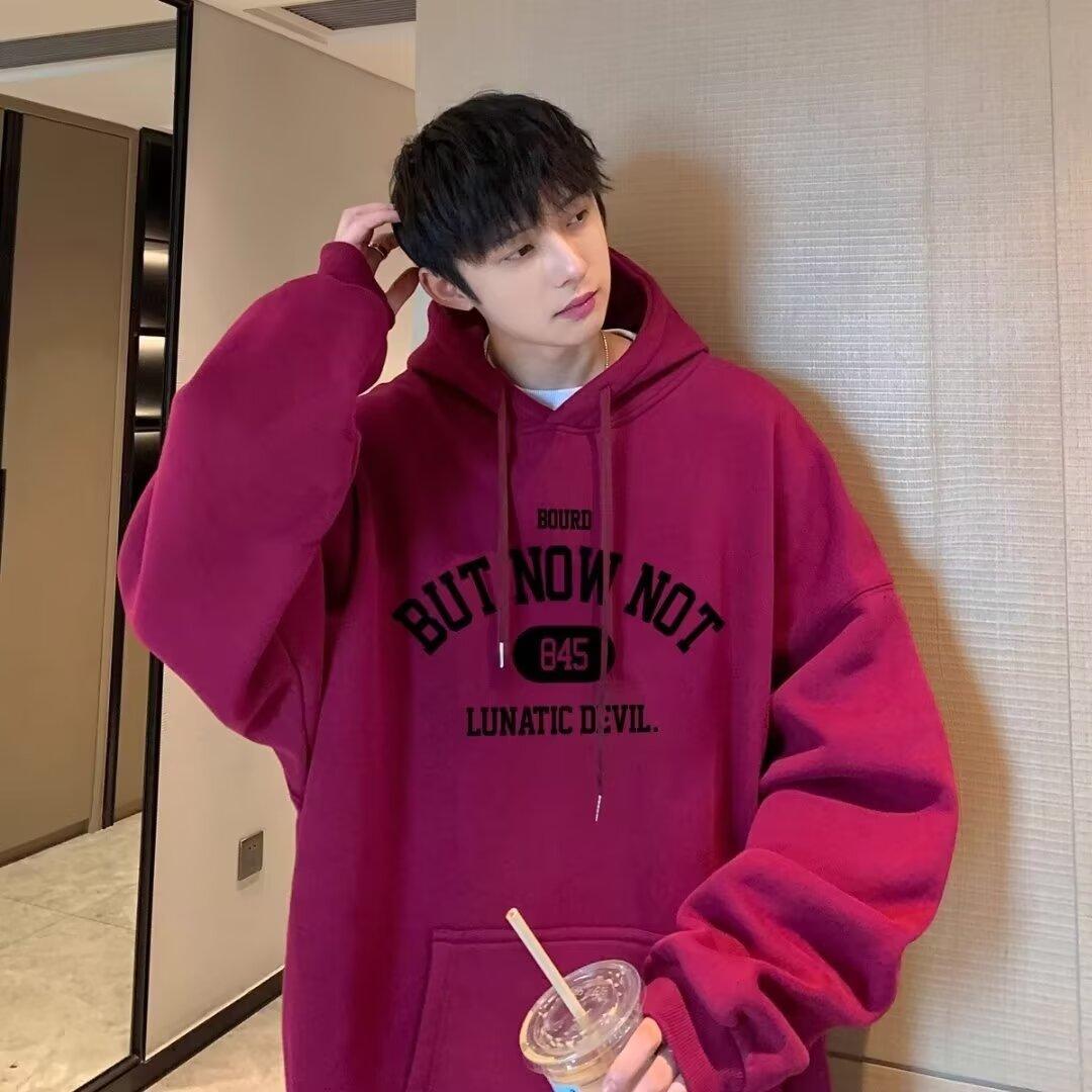 Мужской свитер с капюшоном, повседневный свободный модный топ с буквенным принтом, универсальное пальто 5XL вино красного
Мужской свитер с капюшоном, повседневный свободный модный топ с буквенным принтом, универсальное пальто 5XL вино красного