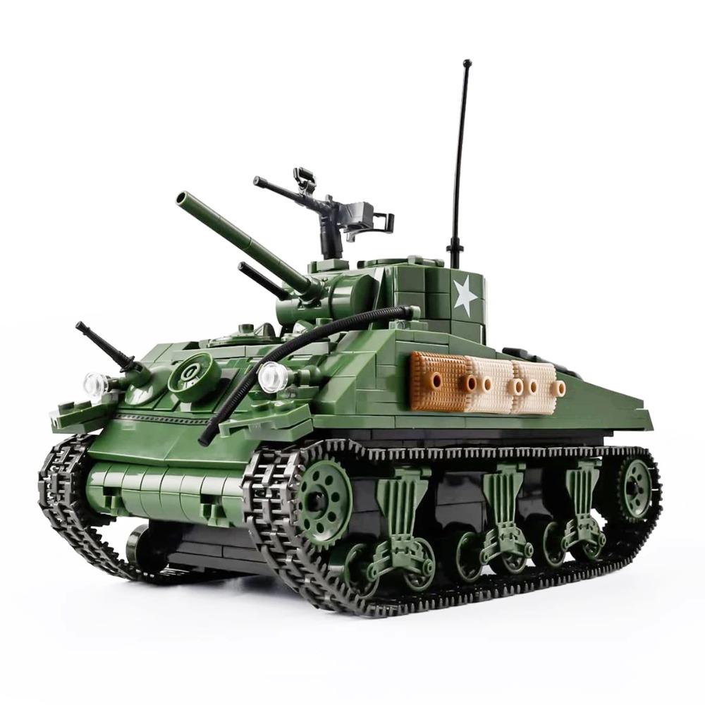 WW2 Sherman M4A1 Tank Building Block Військовий середній танк Army Model Kit Конструктор Іграшки Подарунки для підлітків і дорослих 726 шт.
WW2 Sherman M4A1 Tank Building Block Військовий середній танк Army Model Kit Конструктор Іграшки Подарунки для підлітків і дорослих 726 шт.