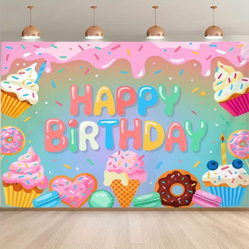 2D Pastel Dessert Themed Photo Backdrop for Birthday Parties 47.2x31.5inch/120*80cm
2D Pastel Dessert Themed Photo Backdrop for Birthday Parties 47.2x31.5inch/120*80cm
