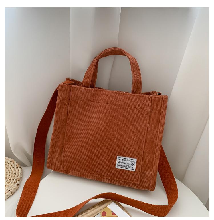 New Corduroy Canvas Bag Women s Shoulder Crossbody Handbag Small Square Bag темно-коричневого кольору
New Corduroy Canvas Bag Women s Shoulder Crossbody Handbag Small Square Bag темно-коричневого кольору