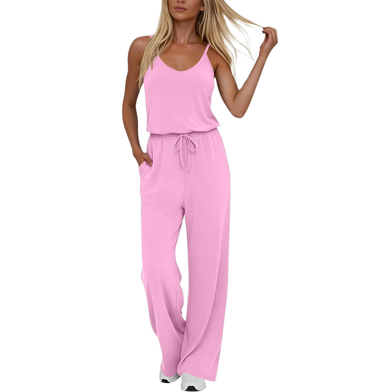 Lightweight Sleeveless Jumpsuit Wide Leg Pants Loose Fit Cotton Linen Blend Casual Summer Outfit with Adjustable Waist Drawstring XL рожевий
Lightweight Sleeveless Jumpsuit Wide Leg Pants Loose Fit Cotton Linen Blend Casual Summer Outfit with Adjustable Waist Drawstring XL рожевий