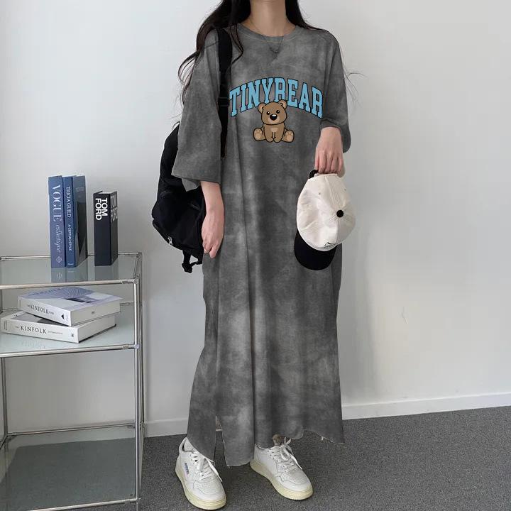 Women s Korean-Style Tie-Dye T-Shirt Dress - 2024 Summer, Short-Sleeved, Loose Fit, Mid-Length, Casual Print. Large хакі
Women s Korean-Style Tie-Dye T-Shirt Dress - 2024 Summer, Short-Sleeved, Loose Fit, Mid-Length, Casual Print. Large хакі