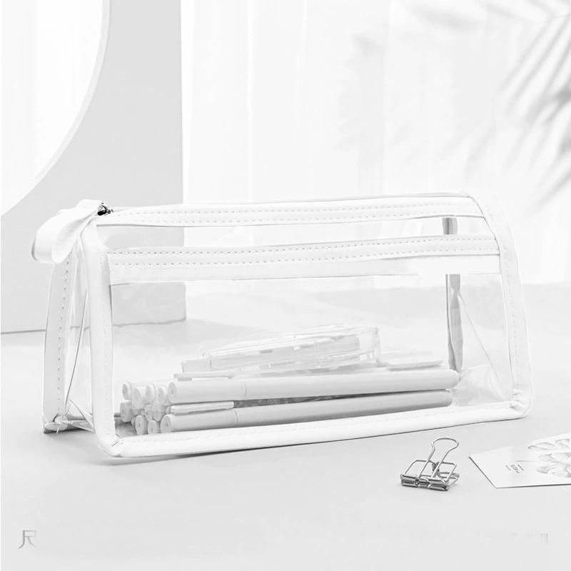 2-layer Transparent Simple Pen Bag Large Capacity Pencil Case Student Cosmetic Stationery Zipper Storage Bag Office School Suppl білий
2-layer Transparent Simple Pen Bag Large Capacity Pencil Case Student Cosmetic Stationery Zipper Storage Bag Office School Suppl білий