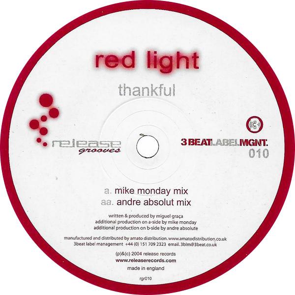 12inch Record RED LIGHT - Thankful RGR010 Release Grooves 2004 Canada Dance & Electronica Used
12inch Record RED LIGHT - Thankful RGR010 Release Grooves 2004 Canada Dance & Electronica Used