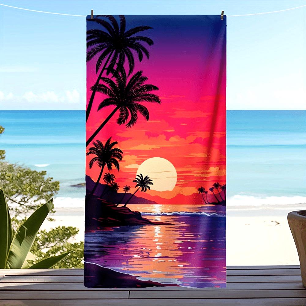 Cartoon Coconut Trees Sunset Glow Beach Towel, Comfortable Printing Camping Towel Gym Yoga Sports Swimming W30*H60(CM)
Cartoon Coconut Trees Sunset Glow Beach Towel, Comfortable Printing Camping Towel Gym Yoga Sports Swimming W30*H60(CM)
