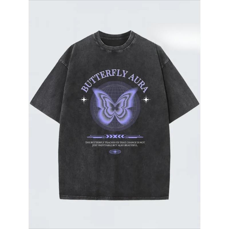 European Size Men S for Trendy Style Washed T-Shirt BUTTERFLY AURA Butterfly Earth Pattern, Daily Wear, Machine Washable Four-Season Large Size Top 5XL чорний
European Size Men S for Trendy Style Washed T-Shirt BUTTERFLY AURA Butterfly Earth Pattern, Daily Wear, Machine Washable Four-Season Large Size Top 5XL чорний