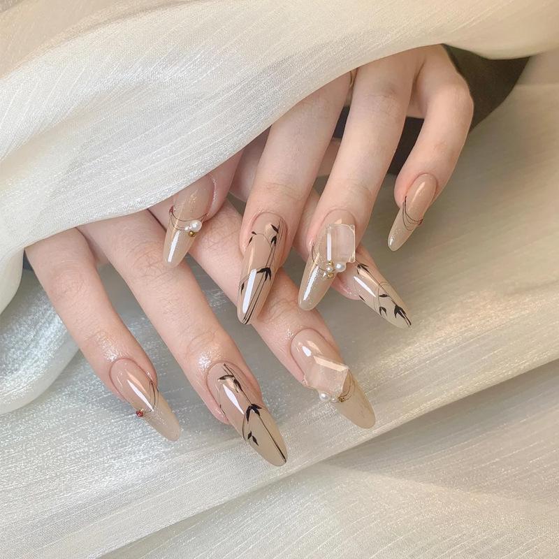 Almond-Shaped Handmade Press-On Nails - Autumn/Winter Trendy, Premium Removable Fake Nails and Stickers. Handmade Nails S Size #10 pieces/bag
Almond-Shaped Handmade Press-On Nails - Autumn/Winter Trendy, Premium Removable Fake Nails and Stickers. Handmade Nails S Size #10 pieces/bag