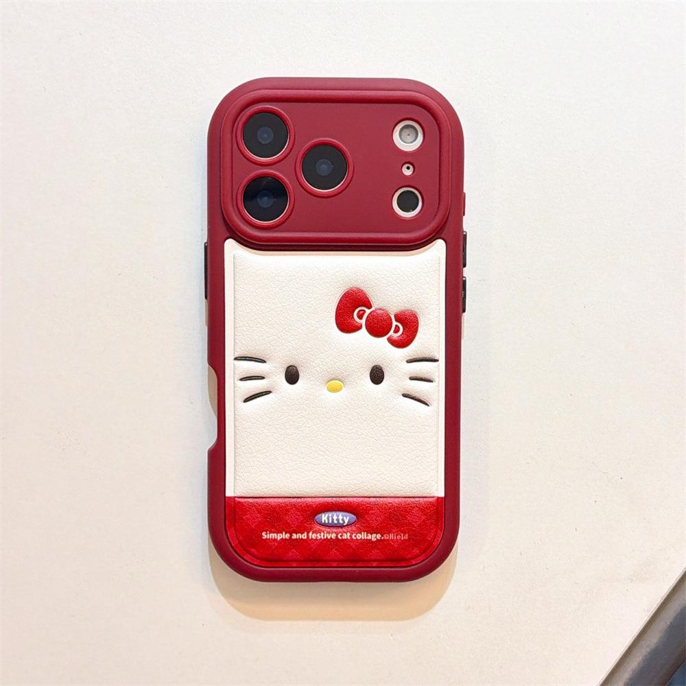 Cartoon Red KT Cat Leather Texture Phone Case for iPhone 15/14/17/16 Pro Max - Anti-Fall iPhone 15 Pro
Cartoon Red KT Cat Leather Texture Phone Case for iPhone 15/14/17/16 Pro Max - Anti-Fall iPhone 15 Pro