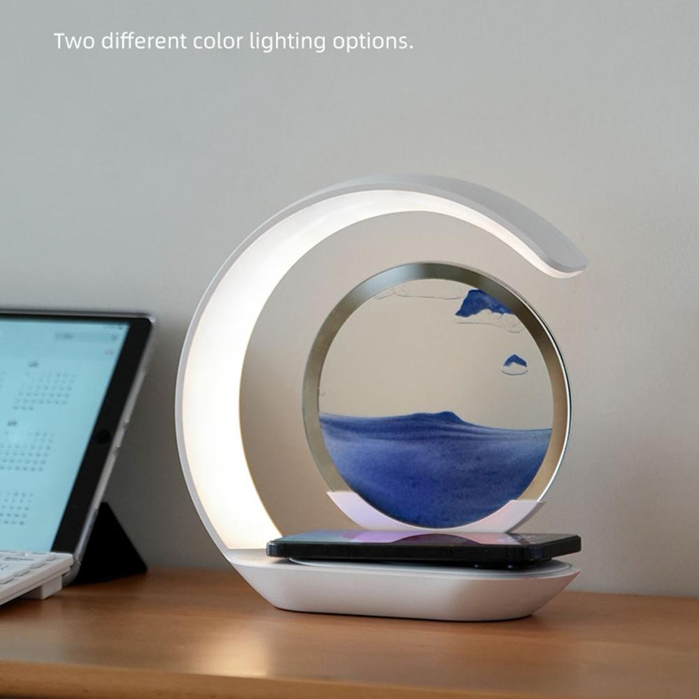 D25 3D Moving Sand Painting Night Light with Wireless Charger Bedside Decoration Yellow
D25 3D Moving Sand Painting Night Light with Wireless Charger Bedside Decoration Yellow