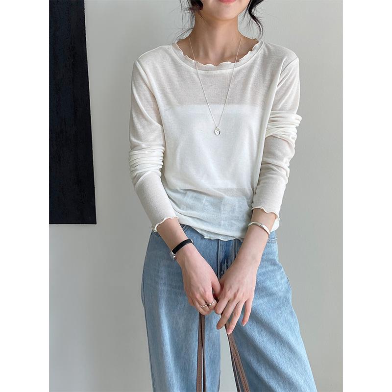 Korean Soft Wood Ear Edge Puff Bottom Long-Sleeve T-Shirt - E7657 One size светло-серый
Korean Soft Wood Ear Edge Puff Bottom Long-Sleeve T-Shirt - E7657 One size светло-серый