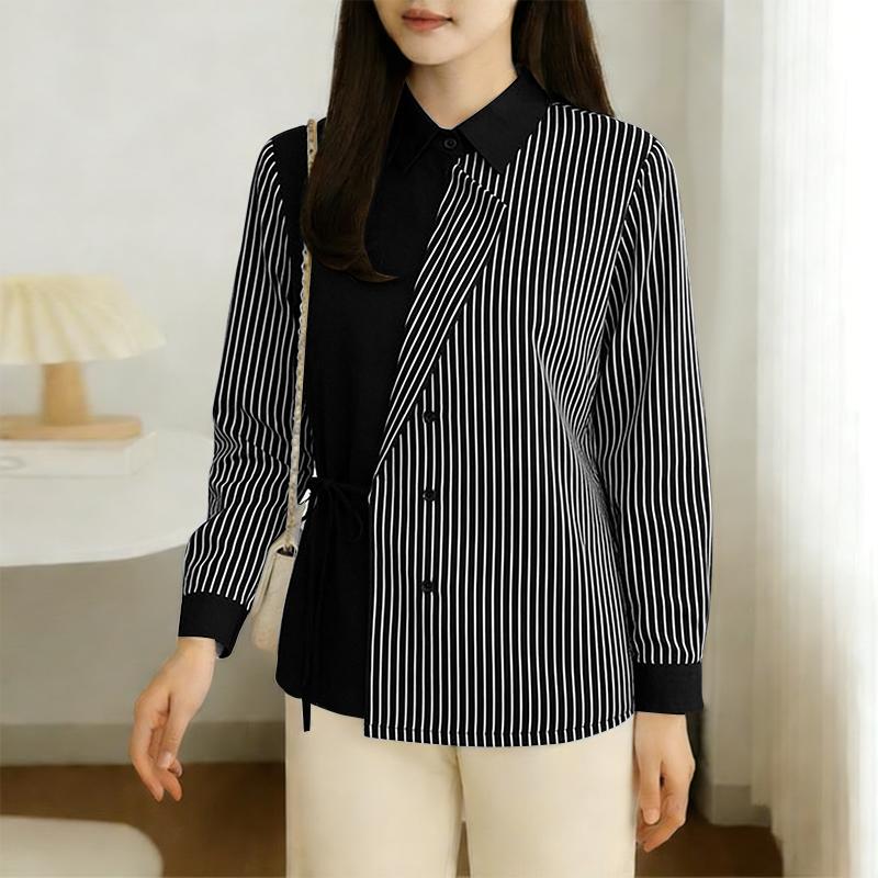 ZANZEA Women Turn Down Collar Long Sleeve Casual Stripe Blouse 2XL чорний
ZANZEA Women Turn Down Collar Long Sleeve Casual Stripe Blouse 2XL чорний