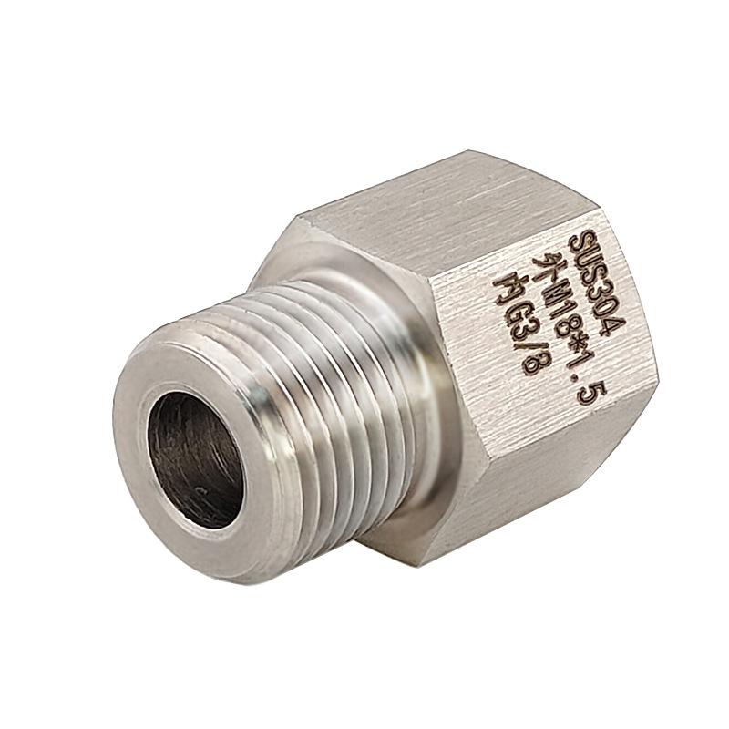 Stainless Steel 304 Threaded Adapter: G3/8 BSP Internal to M18x1.5 External (0562)
Stainless Steel 304 Threaded Adapter: G3/8 BSP Internal to M18x1.5 External (0562)