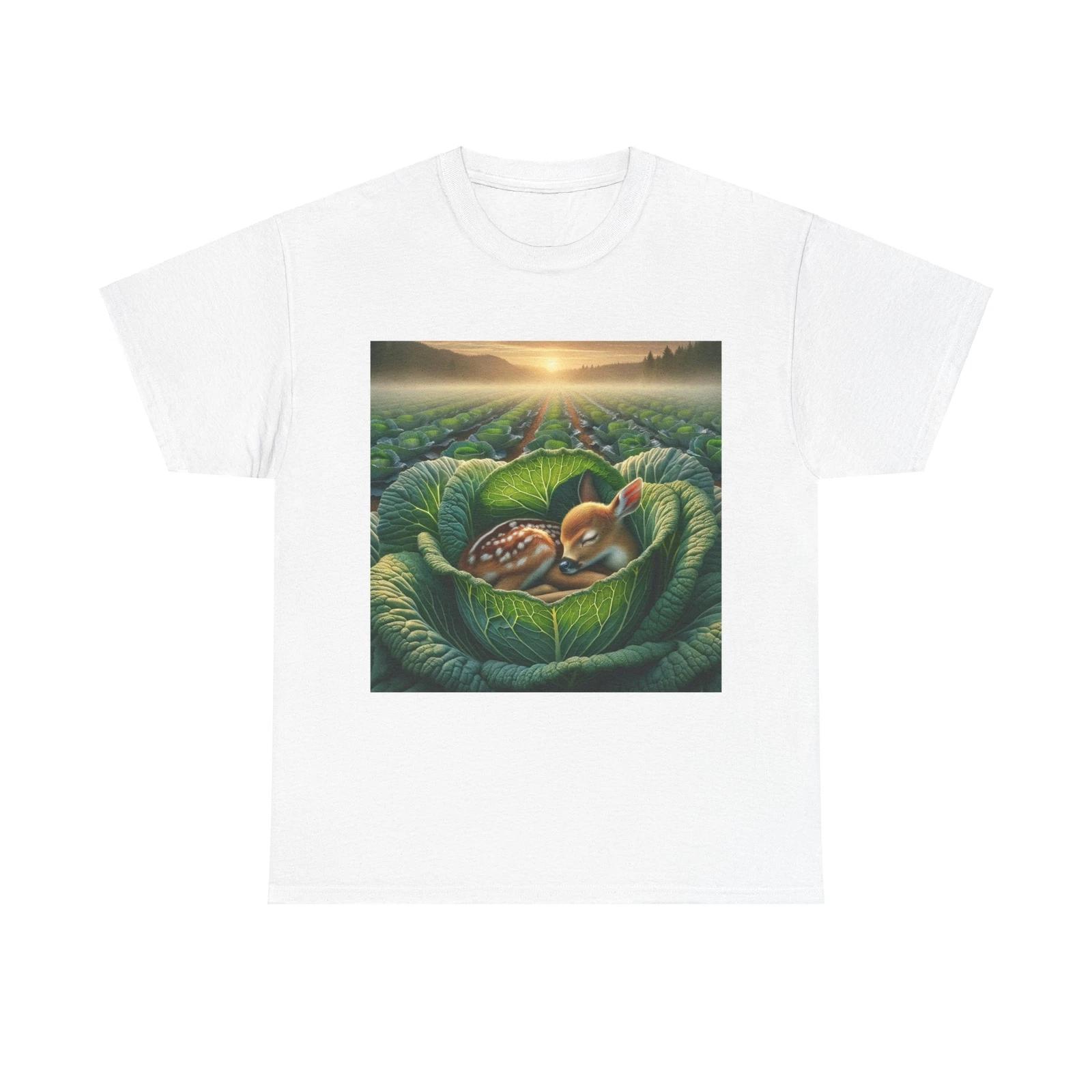 Unisex Adult T Shirt Fawn Sleeping Cabbage Leaf Painting XL
Unisex Adult T Shirt Fawn Sleeping Cabbage Leaf Painting XL
