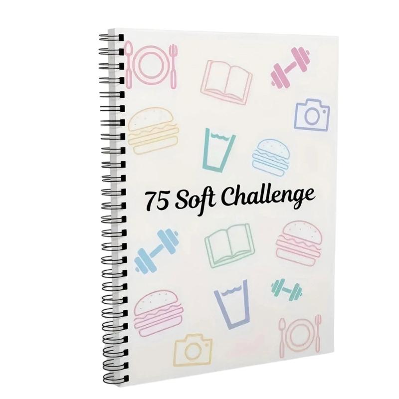 75 Day Challenge Planner Twin Coil Binding Daily Planner Diet Workout Reading Tracking Planner Journal Notebook 21x14cm
75 Day Challenge Planner Twin Coil Binding Daily Planner Diet Workout Reading Tracking Planner Journal Notebook 21x14cm