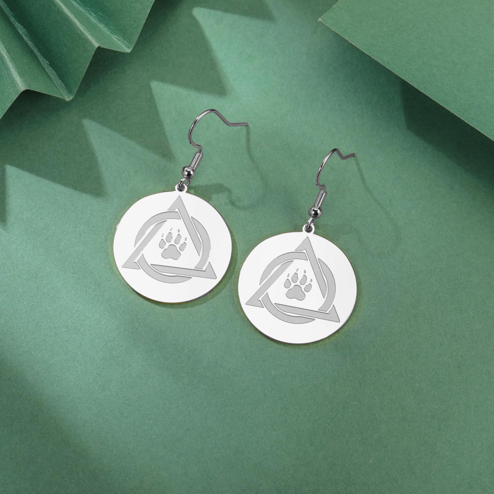 LIKGREAT Wolf Claw Earrings for Women Stainless Steel Therian Medallion Pendant Drop Earring Jewelry Gift Wholesale
LIKGREAT Wolf Claw Earrings for Women Stainless Steel Therian Medallion Pendant Drop Earring Jewelry Gift Wholesale