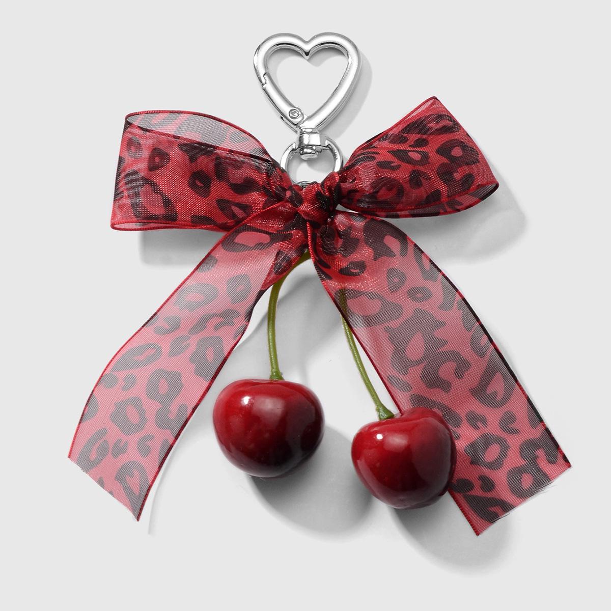 Creative Multi-Color Leopard Mesh Beaded Bow Cherry DIY Keychain Charm
Creative Multi-Color Leopard Mesh Beaded Bow Cherry DIY Keychain Charm