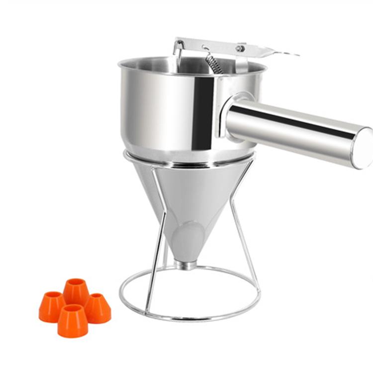 Воронка для шариков осьминога из нержавеющей стали с подставкой - Ручной набор инструментов для выпечки шоколадного соуса
Воронка для шариков осьминога из нержавеющей стали с подставкой - Ручной набор инструментов для выпечки шоколадного соуса