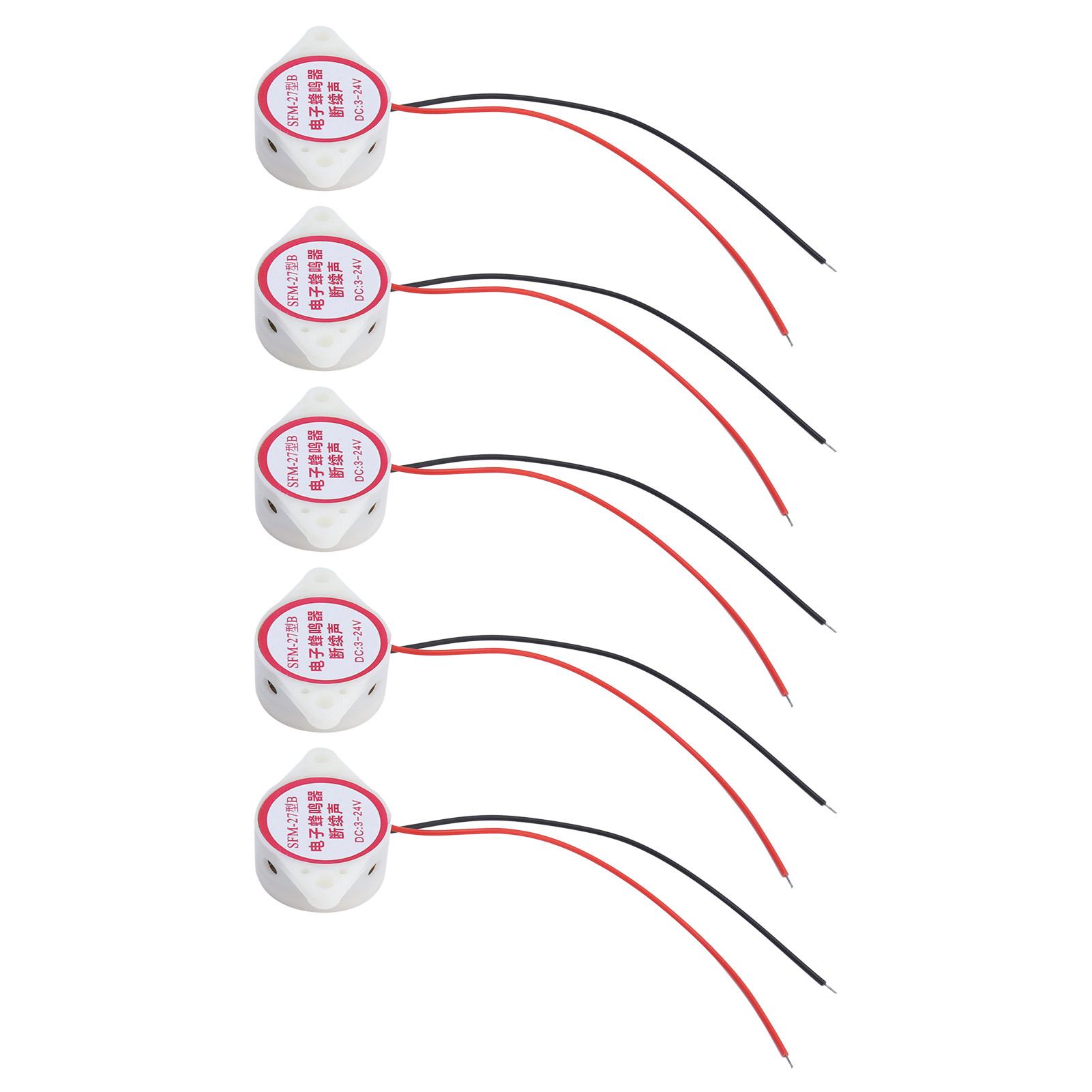 5Pcs Buzzer Alarm Electric Piezo Beep Active 80dB ABS High Sensitivity Set Kit SFM27BWhite
5Pcs Buzzer Alarm Electric Piezo Beep Active 80dB ABS High Sensitivity Set Kit SFM27BWhite
