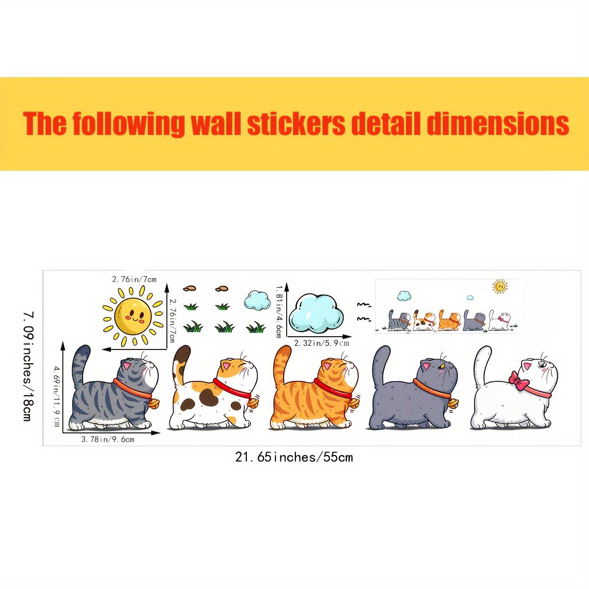 1Sheet Kitten Leisure Walking Wall Stickers for Living Room Bedroom Wall Waterproof Vinyl Decals Cartoon Animal Home Decoration (as the picture,55x18CM)
1Sheet Kitten Leisure Walking Wall Stickers for Living Room Bedroom Wall Waterproof Vinyl Decals Cartoon Animal Home Decoration (as the picture,55x18CM)