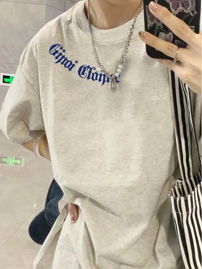 Women s 2024 Summer White-Grey Cotton Short-Sleeve Printed Loose T-Shirt M for up to 100 lbs
Women s 2024 Summer White-Grey Cotton Short-Sleeve Printed Loose T-Shirt M for up to 100 lbs