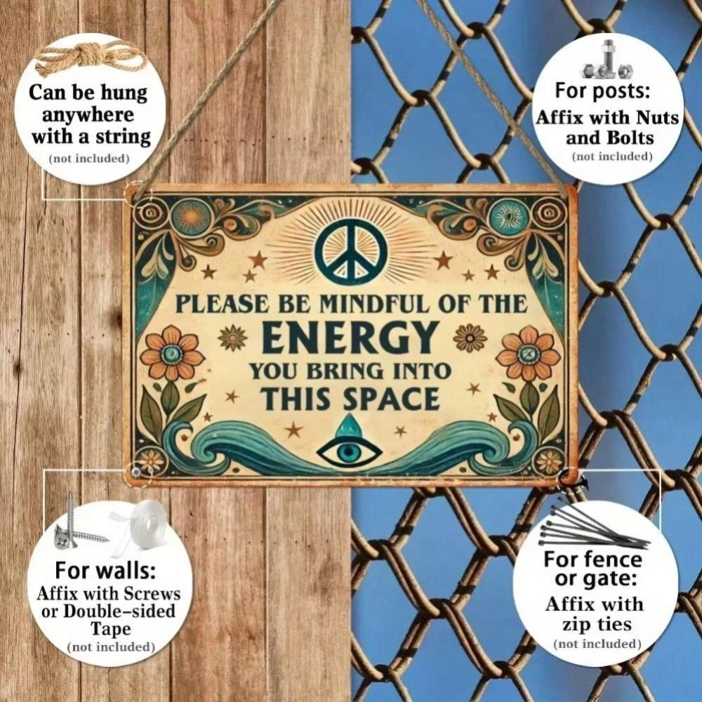 Metal Wall Art Decor, Vintage Meditation Energy Sign, Mindfulness Peace Gift, Spiritual Home Decor
Metal Wall Art Decor, Vintage Meditation Energy Sign, Mindfulness Peace Gift, Spiritual Home Decor