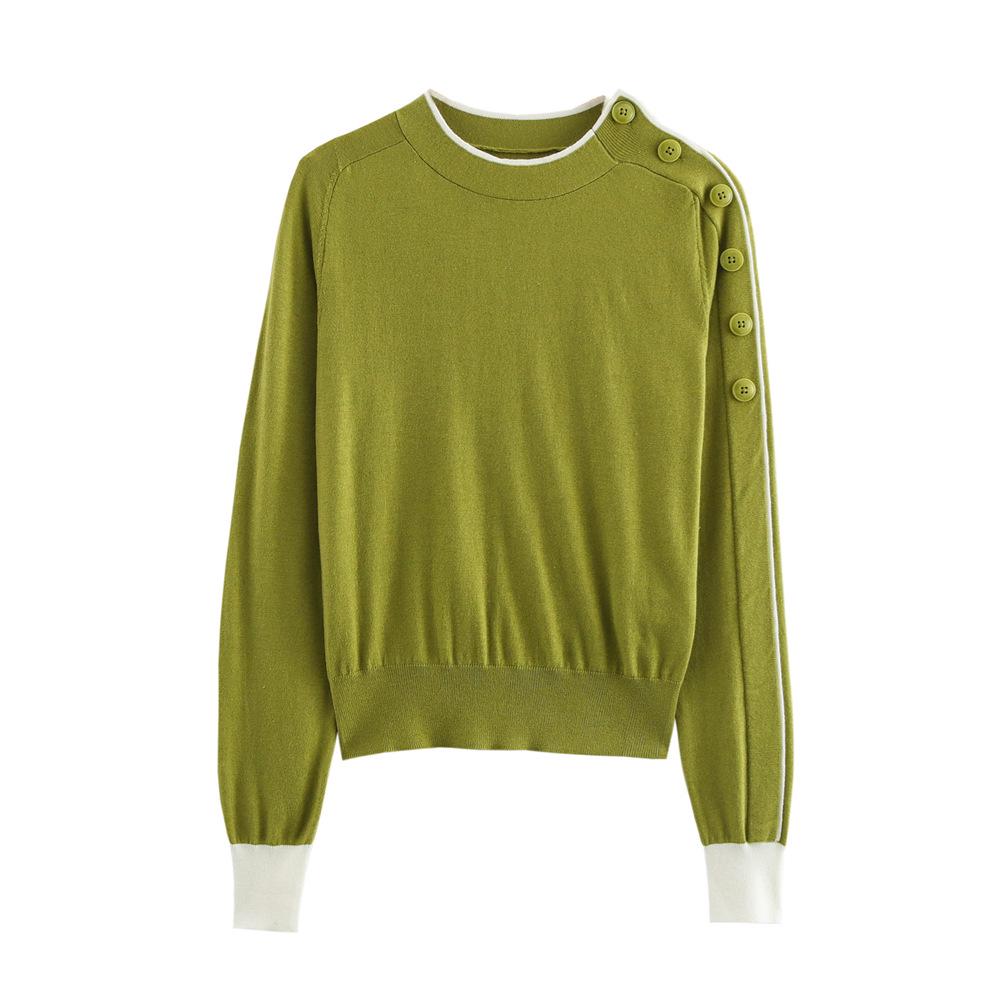 2025 Spring Women s Round Neck Knitwear with Button-Decorated Shoulder and Long Sleeves Small
2025 Spring Women s Round Neck Knitwear with Button-Decorated Shoulder and Long Sleeves Small