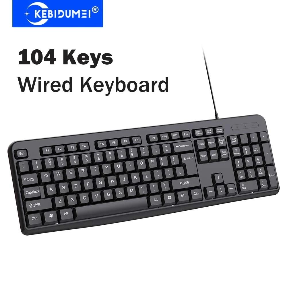 KEBIDUMEI 104Keys Wired Keyboard USB Wired Keyboard Mute Gaming Keyboard Standard Keyboard for PC Laptop Android Windows Mac OS
KEBIDUMEI 104Keys Wired Keyboard USB Wired Keyboard Mute Gaming Keyboard Standard Keyboard for PC Laptop Android Windows Mac OS