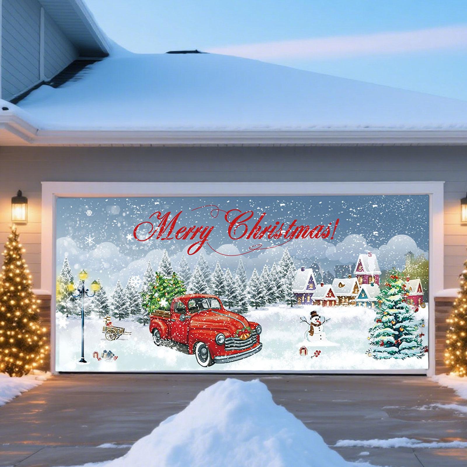 7x16 Футів Різдвяний чохол для гаражних воріт, Велика різдвяна прикраса для гаражних воріт, Гаражний банер, Веселий гаражний мурал One Size
7x16 Футів Різдвяний чохол для гаражних воріт, Велика різдвяна прикраса для гаражних воріт, Гаражний банер, Веселий гаражний мурал One Size