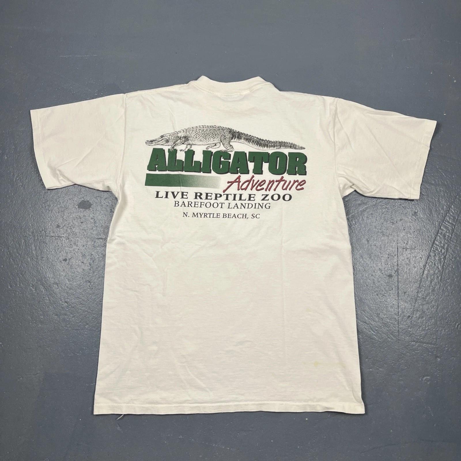 Винтажная футболка 90-х Alligator Adventures Белая XL Одинарный шов Двусторонняя VTG M
Винтажная футболка 90-х Alligator Adventures Белая XL Одинарный шов Двусторонняя VTG M