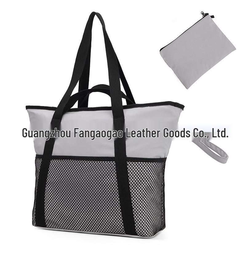 Leopard Print Waterproof Mesh Beach Bag with Multiple Pockets - Foldable Travel Shoulder Bag for Vacation 37x17x37cm
Leopard Print Waterproof Mesh Beach Bag with Multiple Pockets - Foldable Travel Shoulder Bag for Vacation 37x17x37cm