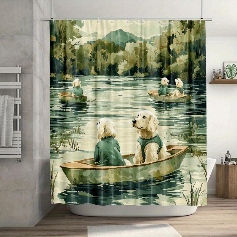 1Pc Dog Lover Shower Curtain - Charming Green Canine Design, 71X71 Inch, Polyester, 12 Hooks, Summer & Bathroom Decor W60H190(CM)-1 Pcs
1Pc Dog Lover Shower Curtain - Charming Green Canine Design, 71X71 Inch, Polyester, 12 Hooks, Summer & Bathroom Decor W60H190(CM)-1 Pcs