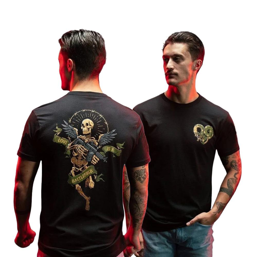 Love Is A Battlefield Skeleton Angel with Gun TShirt 100 Cotton ONeck Short Sleeve Summer Casual Mens Tshirt Streetwear S
Love Is A Battlefield Skeleton Angel with Gun TShirt 100 Cotton ONeck Short Sleeve Summer Casual Mens Tshirt Streetwear S