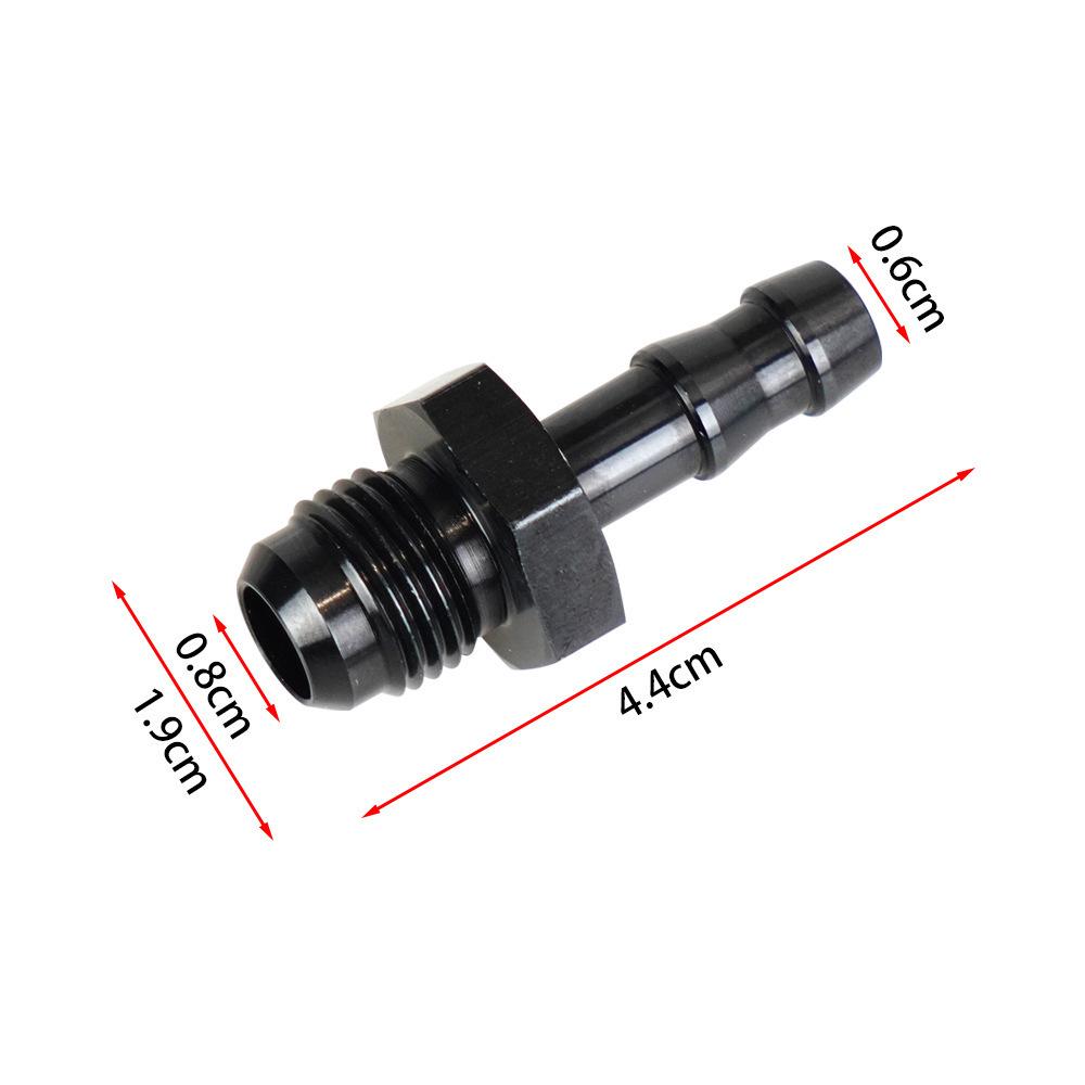 Fuel Line Hose Barb Connector Adapter: AN6/AN8 to 3/8 or 5/16 Rotary Joint with Internal Thread.
Fuel Line Hose Barb Connector Adapter: AN6/AN8 to 3/8 or 5/16 Rotary Joint with Internal Thread.