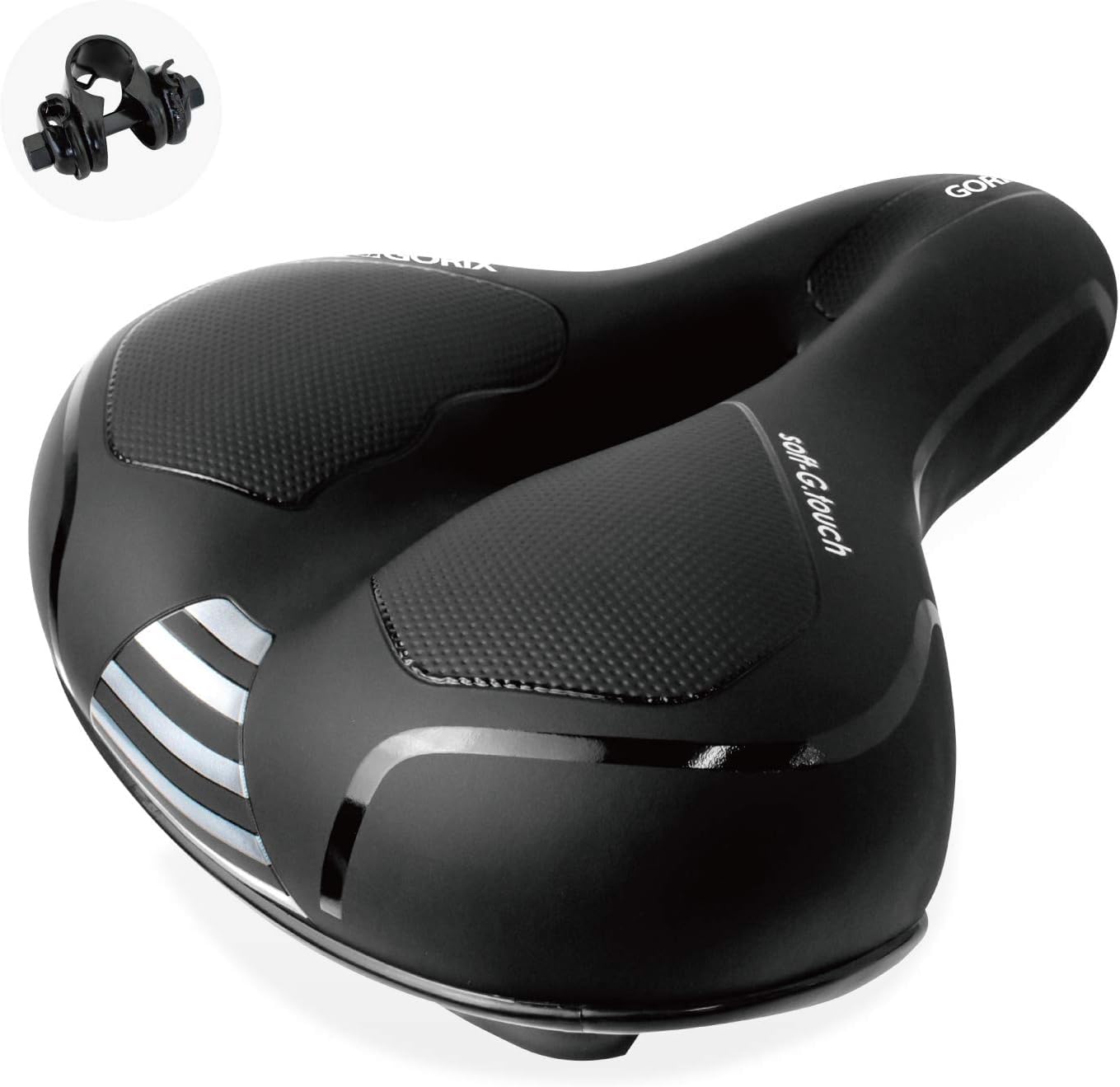 GORIX GX-C118 Super Thick Saddle, Black, Perforated, Memory Foam, Soft Cushion for Comfortable Buttocks
GORIX GX-C118 Super Thick Saddle, Black, Perforated, Memory Foam, Soft Cushion for Comfortable Buttocks